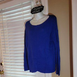 Lauren Sweater Small New Royal Blue Long Sleeve